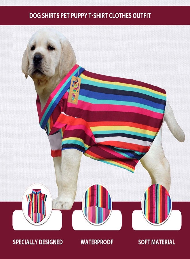 Western Era Super Soft Trendy Printed Shirt, Ultra Comfort Dog Apparel, Cotton Printed Breathable Basic Vest Dog Shirt, Lightweight Thin Shirt For Your Furies (XXLarge - 28inch)(Colorful Stripe Print) - Image 4